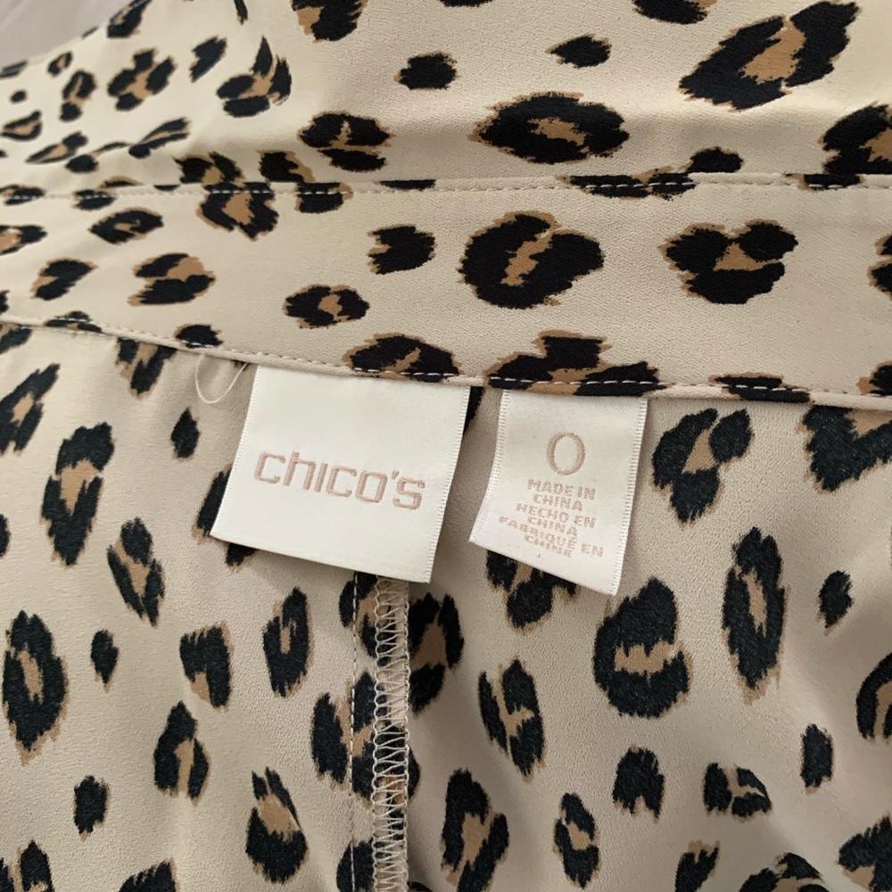 CHICO’S animal print Shirtdress - Picture 7 of 9